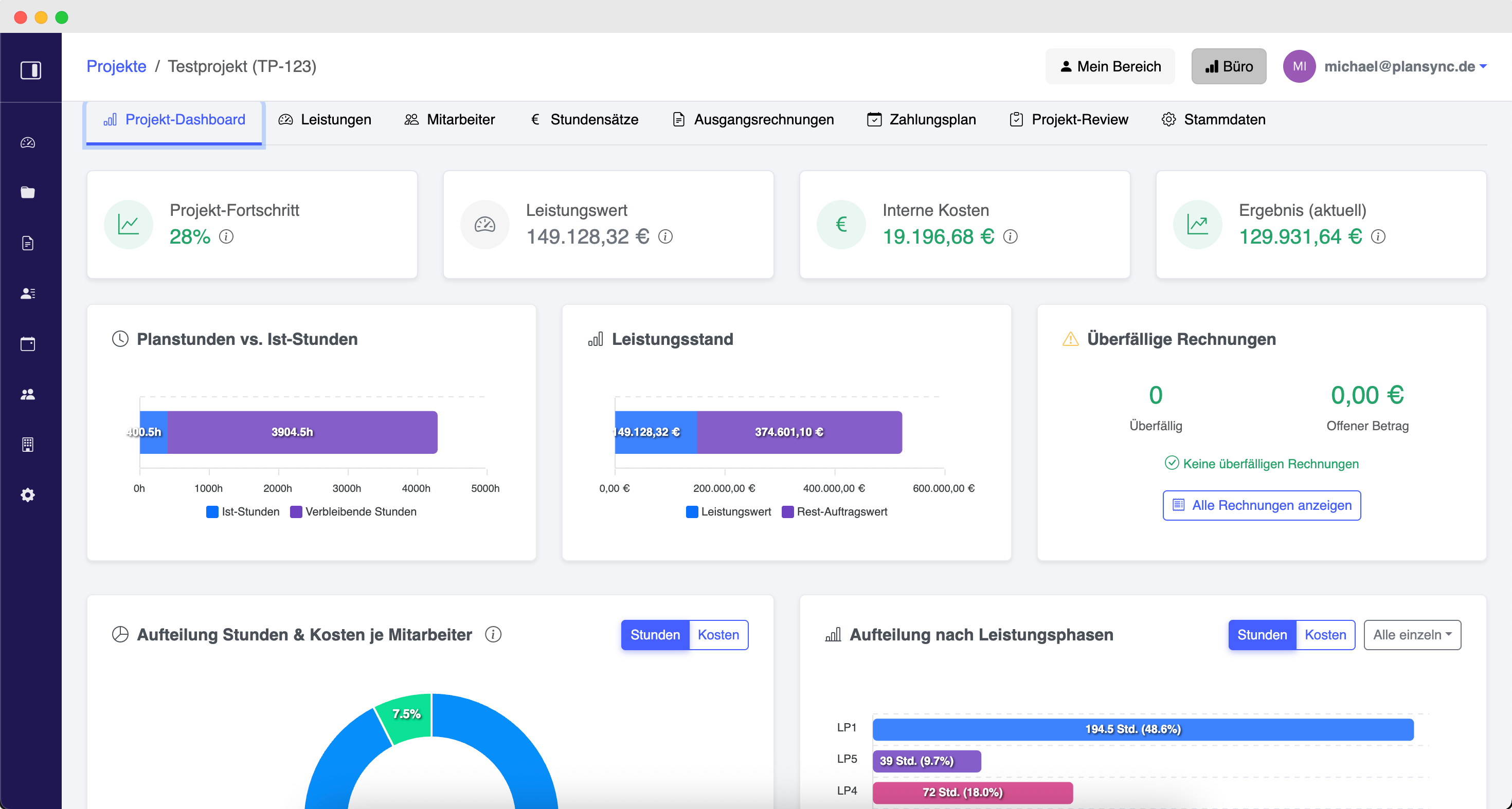 plansync Dashboard